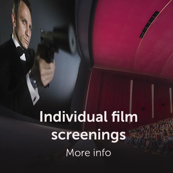 Individual film screenings in a cinema